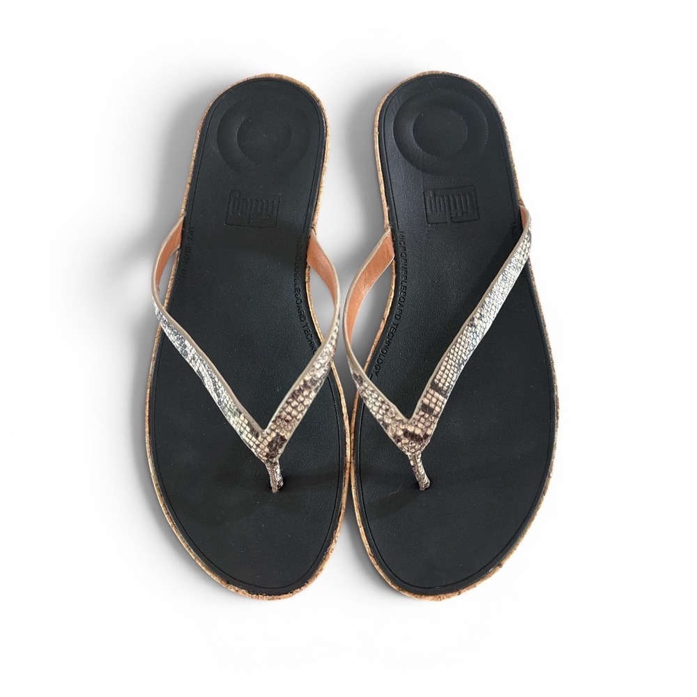 FitFlop Cork Wedge Sandals Womens Size US 8 - Picture 2 of 4